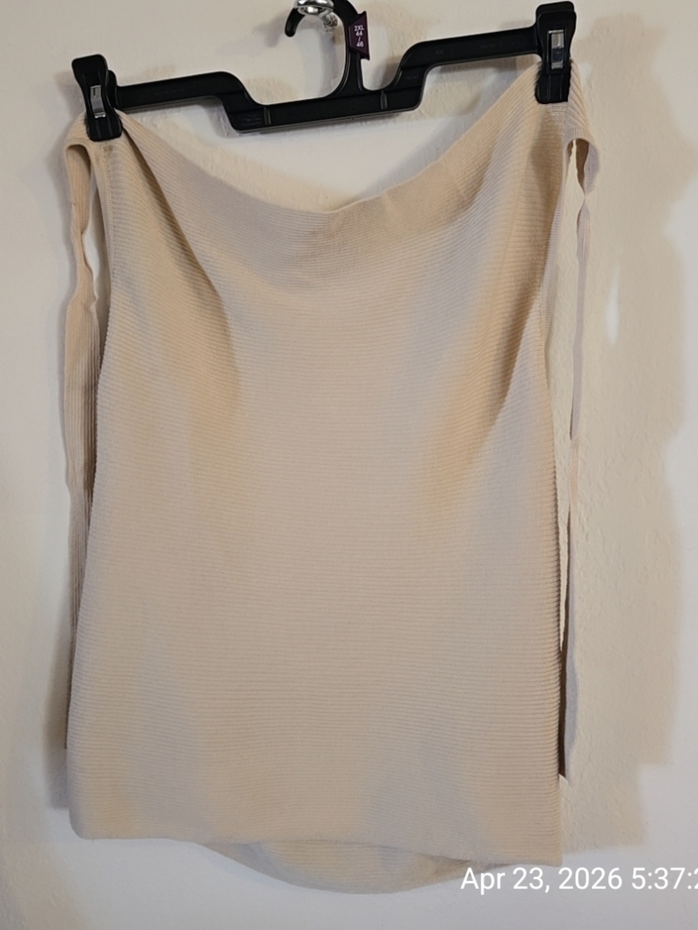 wild fable Cream Ribbed Strapless Top
